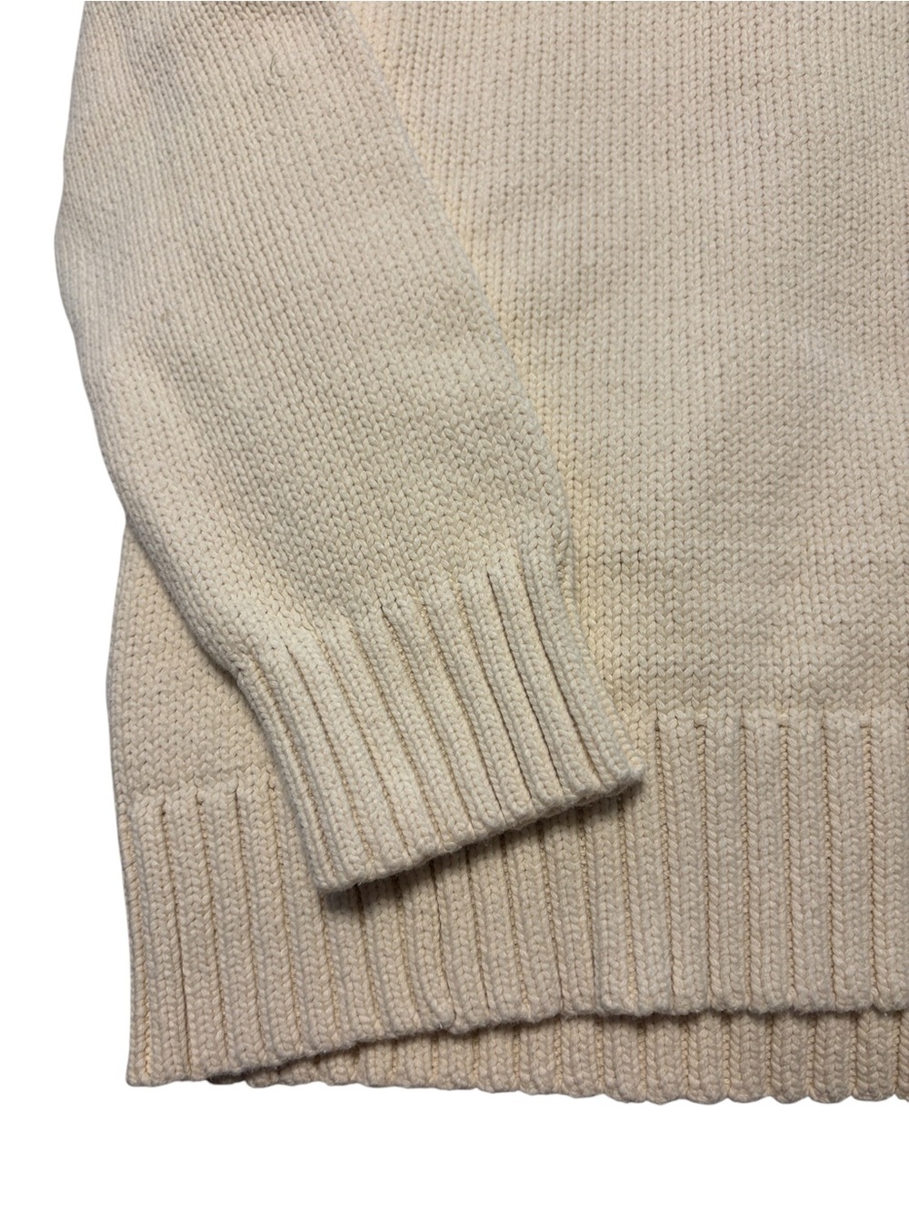 J. Crew 1988 Rollneck Sweater Size Large Cream Nautical Fisherman Preppy - Picture 4 of 7